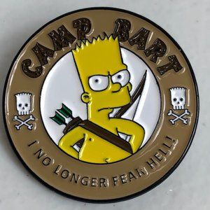 Bart Simpson Camp The Simpsons Hat Pin Cartoon Pins Hatpin Lapel Enamel